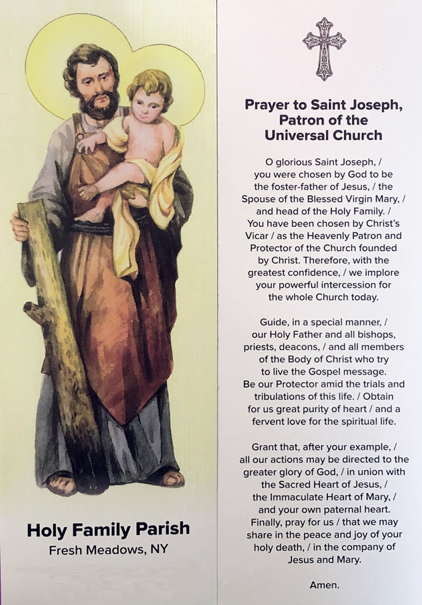 Prayer to St. Joseph Holy Family Parish